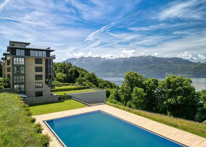 Appartement Les Terrasses De Lavaux-3 Luxueux Avec Vue Sur Et Piscine Puidoux
